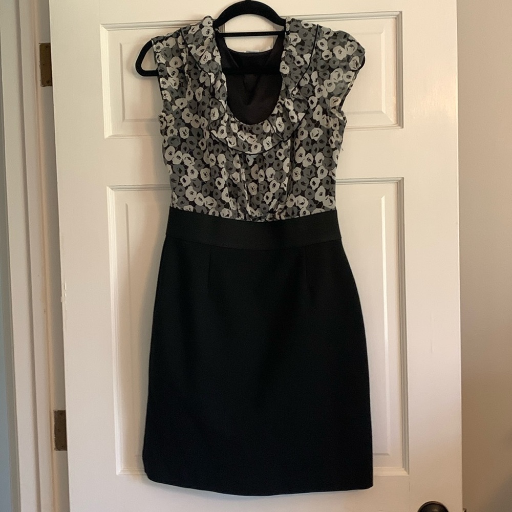 New York and Company black dress with floral top